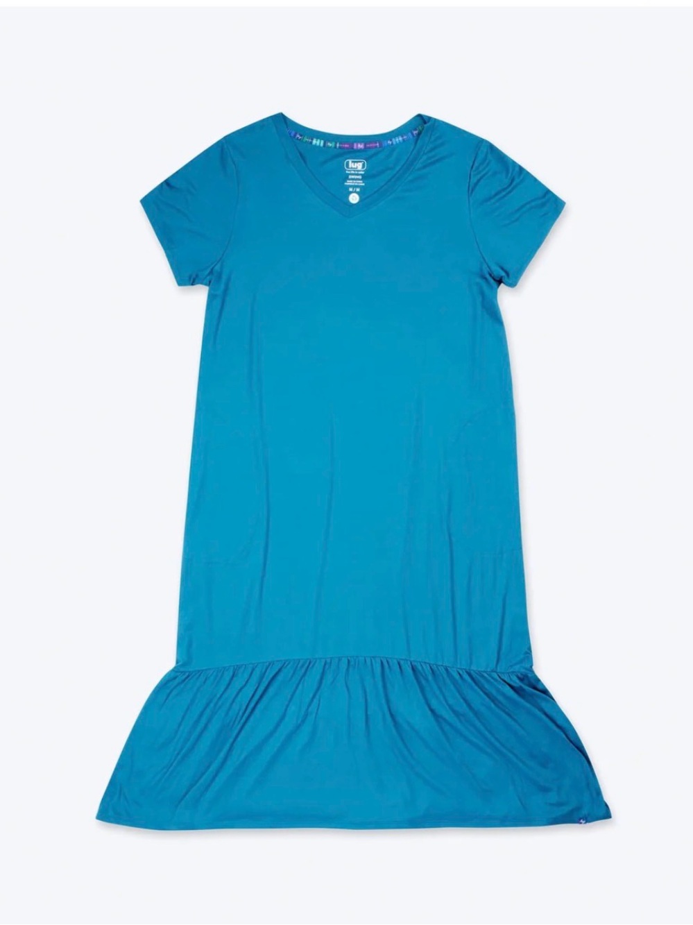 lug Swing Dress High Low Maxi Dress in Ocean Blue.